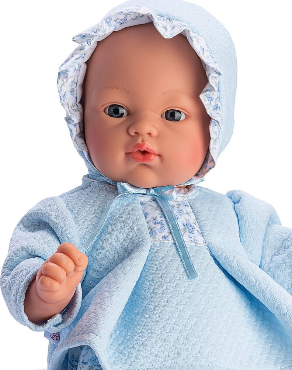 Asi - Koke Baby Dukke - Dreng - 36 Cm - Blåt Tøj Med Sutteflaske