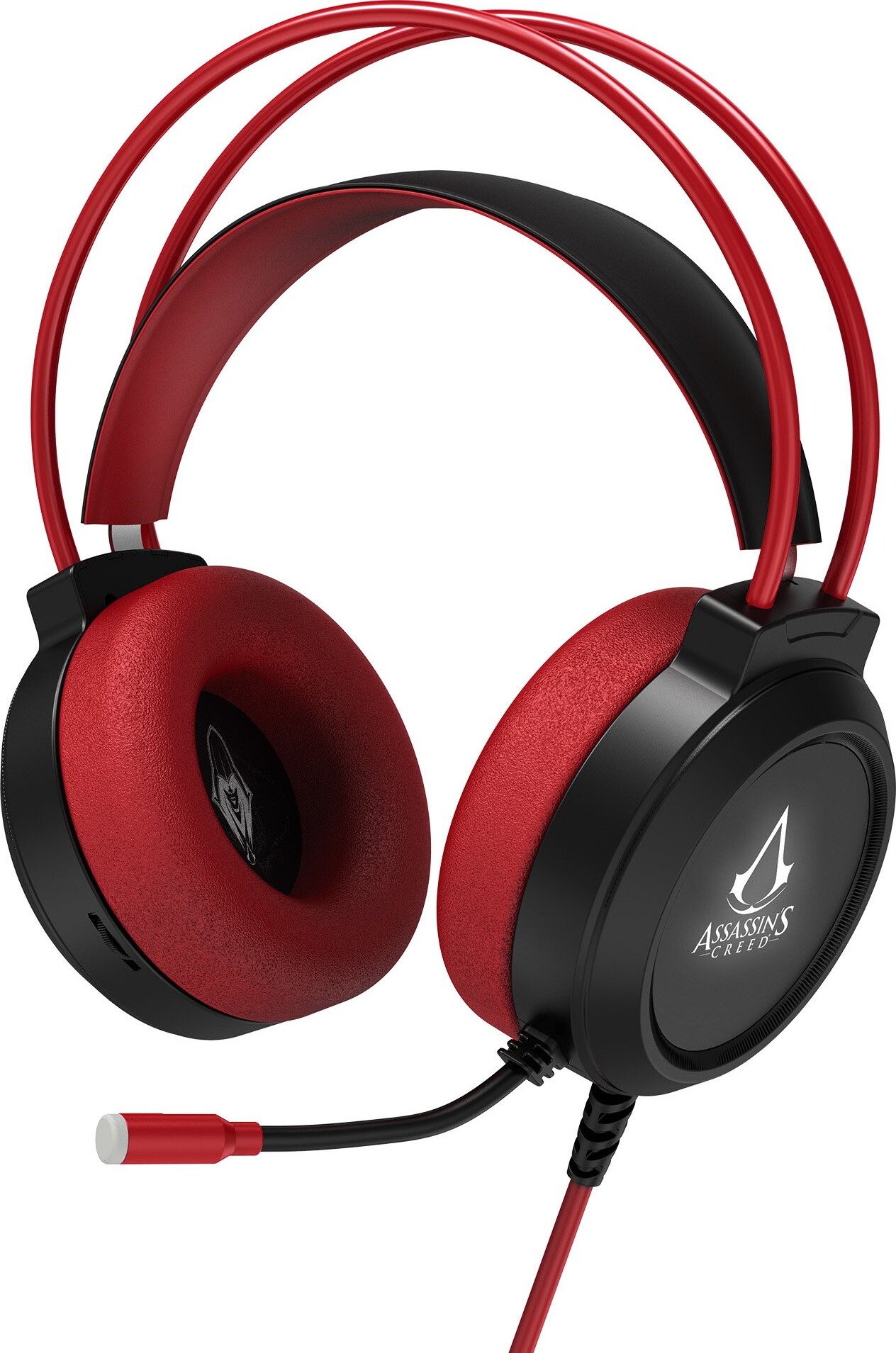 Assassin's Creed - Gaming Headset - Pc Ps5 Xbox - Sort Rød