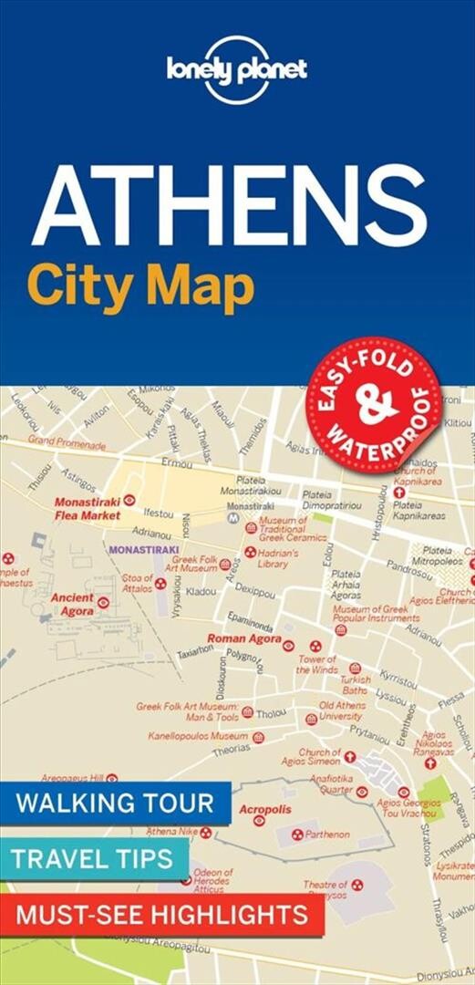Billede af Athens City Map - Lonely Planet - English Book