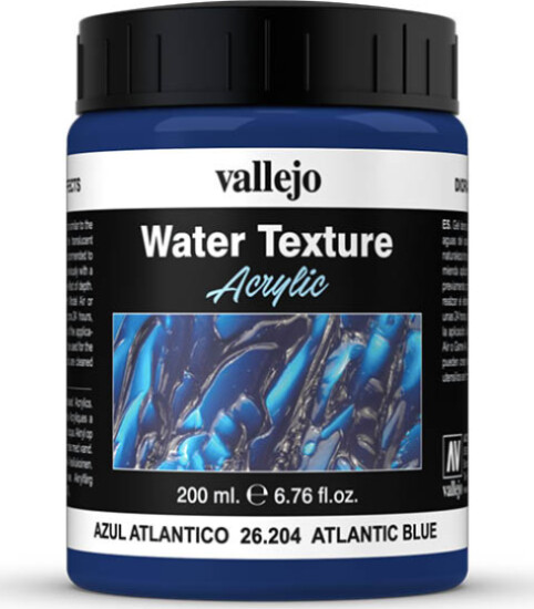 Billede af Vallejo - Water Texture Akryl Medium - Atlantic Blue 200 Ml