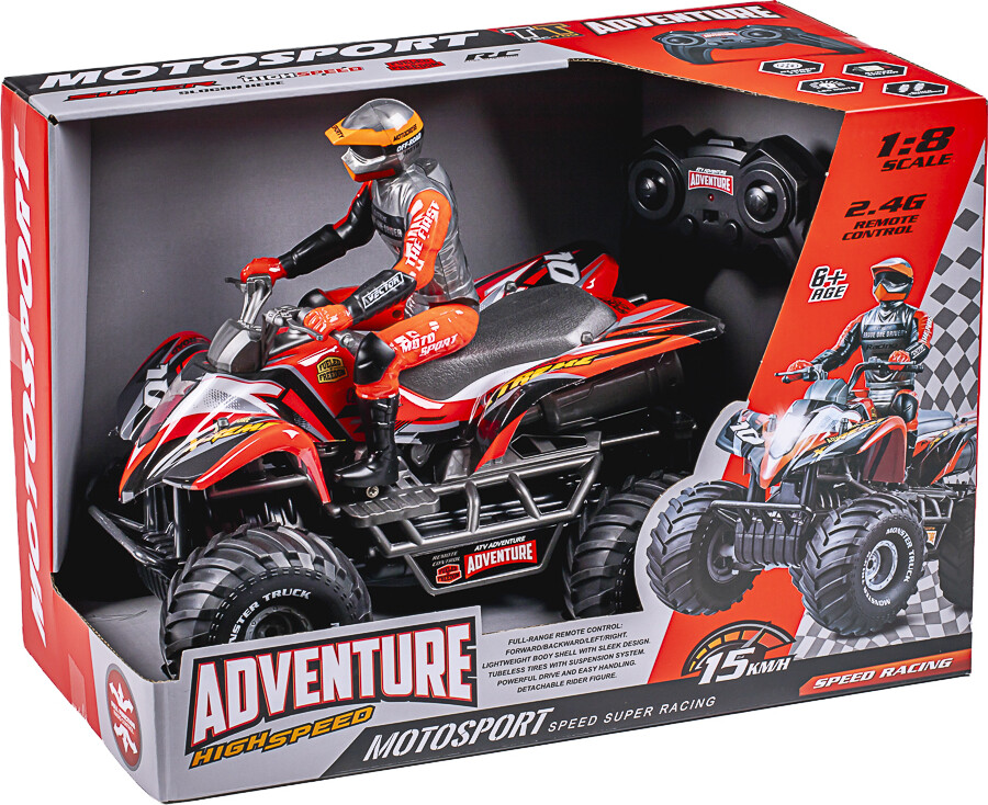 Atv Motorsport R/c 1:8 2,4ghz, Red - Tec-toy