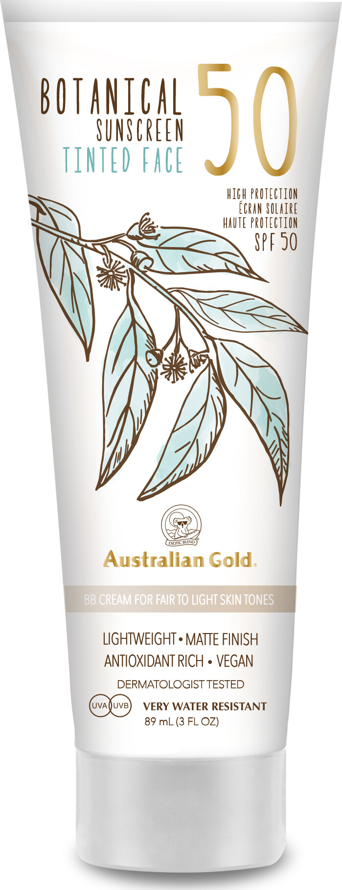 Australian Gold - Botanical Tinted Face SPF 50 Fair Light