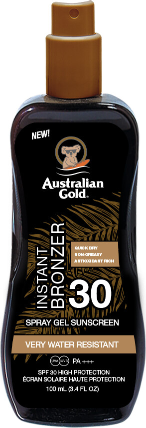 Australian Gold - Instant Bronzer Spraygel - Travel Size - 100 Ml