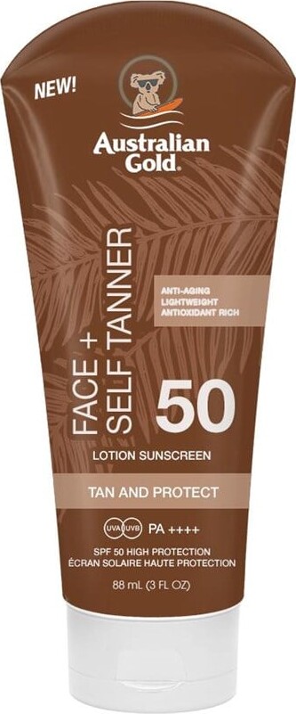 Billede af Australian Gold - Face Self Tanner Spf50 Lotion Sunscreen 88 Ml