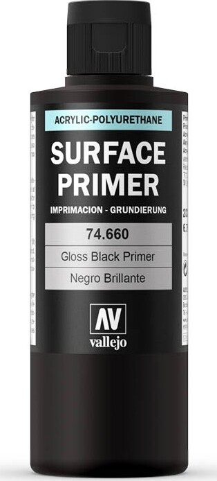 Vallejo - Surface Primer - Gloss Black 200 Ml