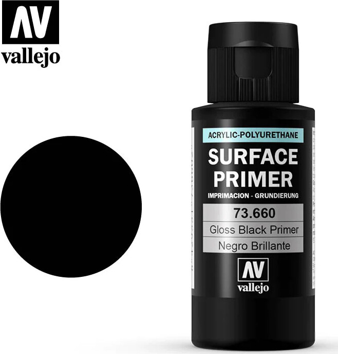 Vallejo - Surface Primer - Gloss Black 60 Ml