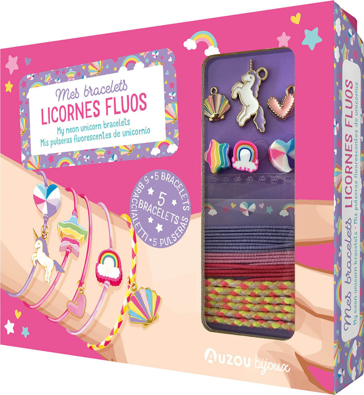 Auzou - Jewellery Factory - Enhjørning Armbånd - Neon