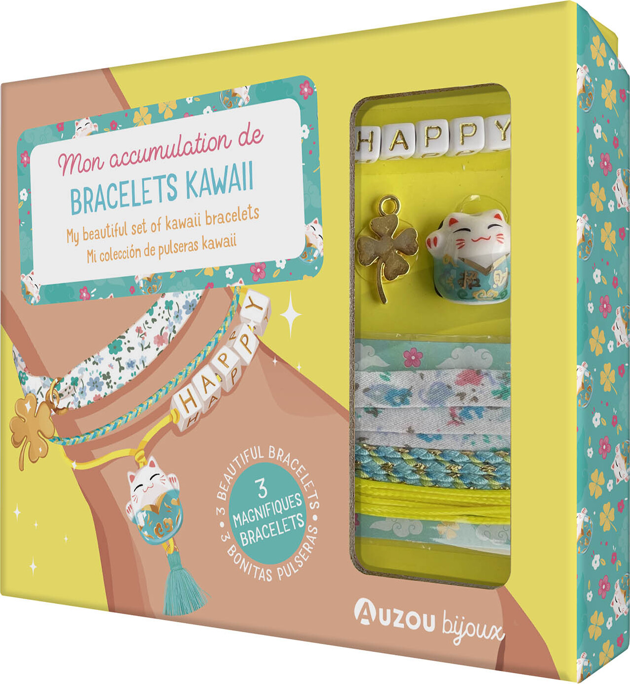 Auzou - Jewellery Factory - Lav Selv Kawaii Lykkearmbånd - Sæt