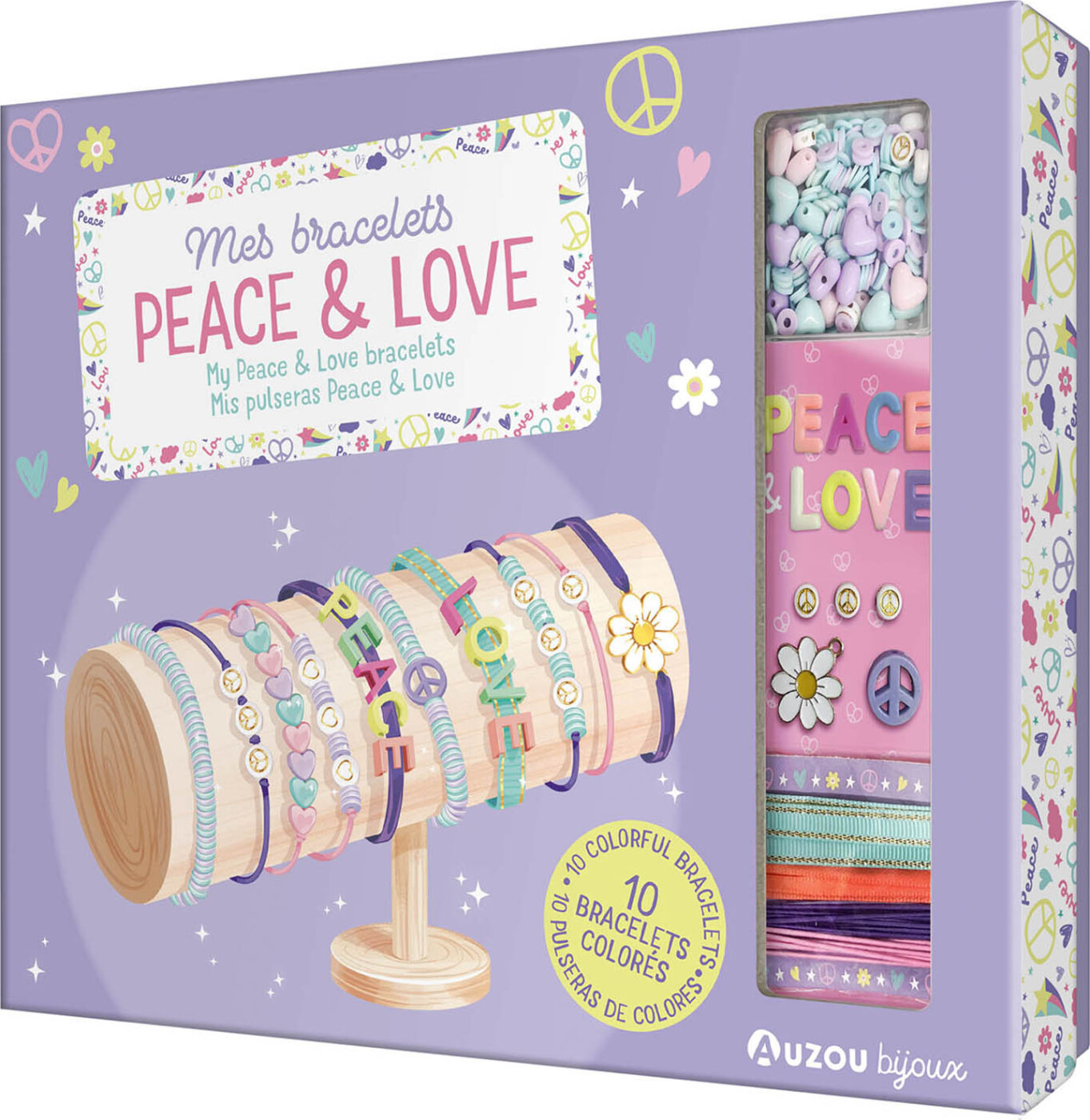 Auzou - Jewellery Factory - Peace Og Love Armbånd - Diy Sæt
