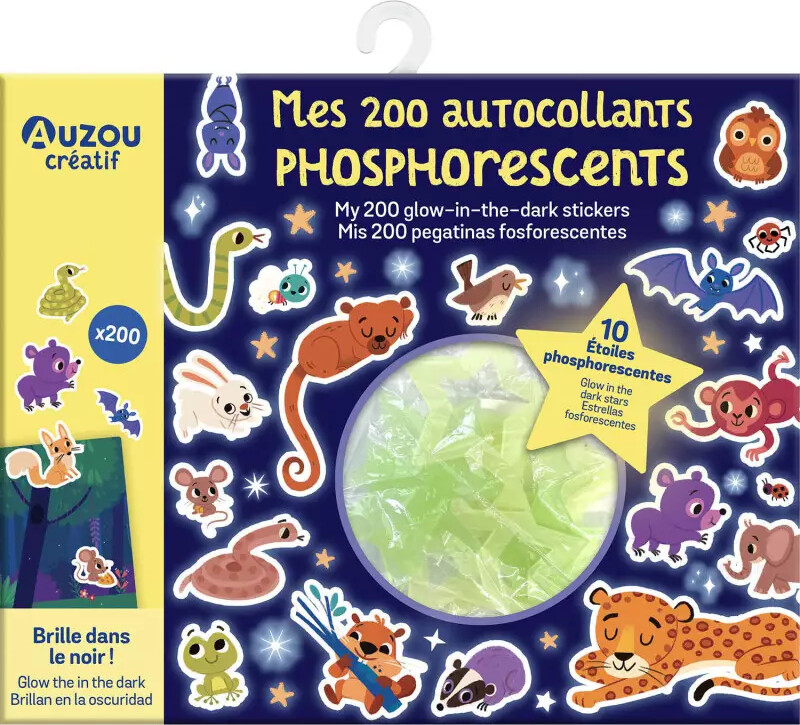 Auzou - Klistermærker - Selvlysende 200 Stk
