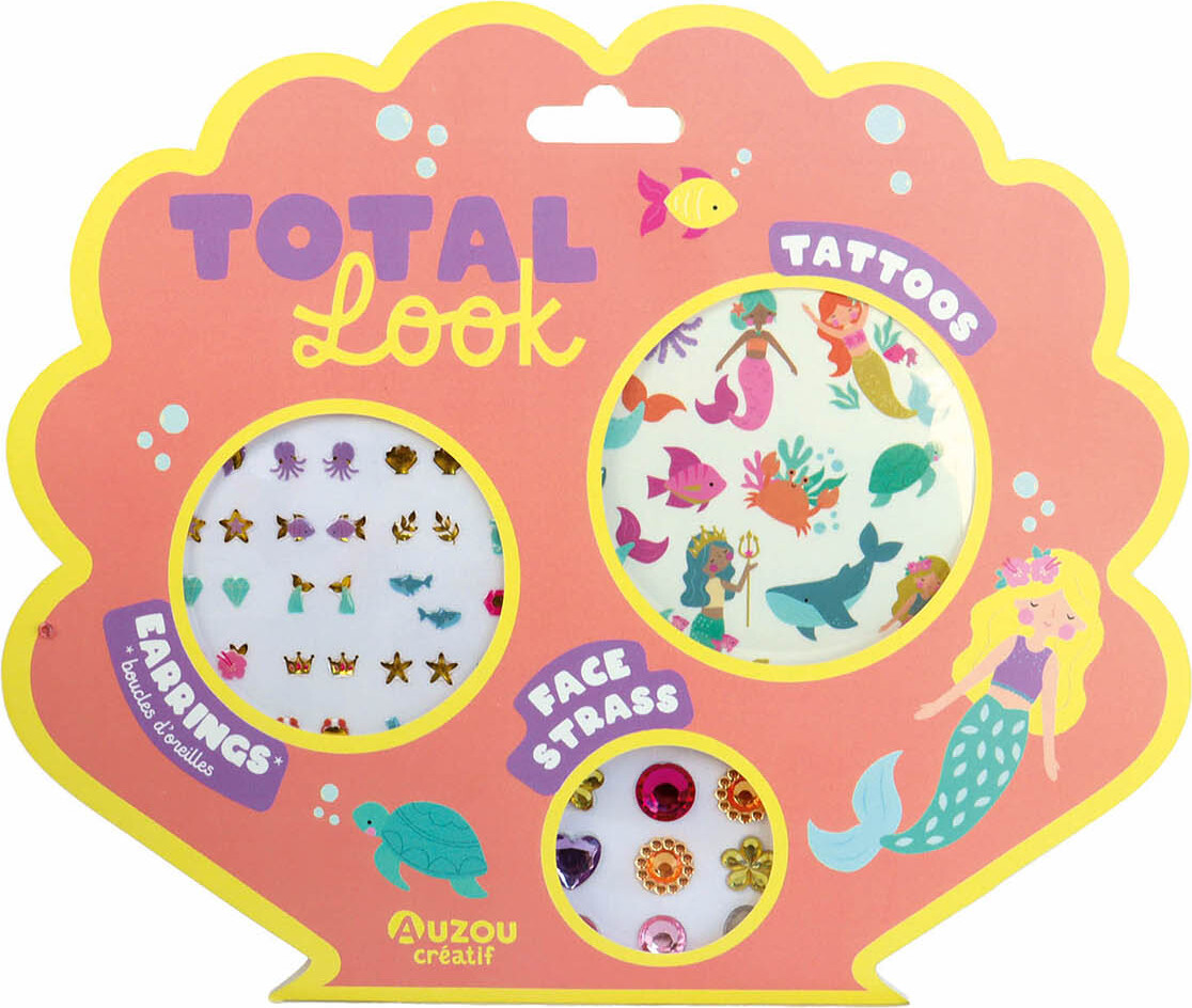 Auzou - Total Look - Tatoveringer ørestickers Ansigtspynt - Havfrue