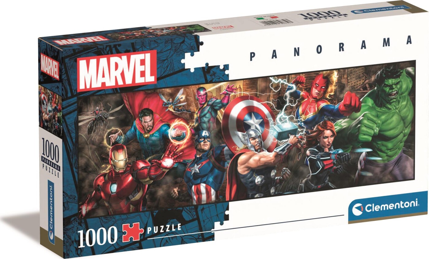 Avengers Puslespil - Marvel - Panorama - 1000 Brikker - Clementoni