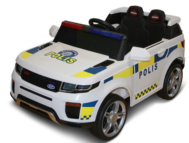 Azeno - El Bil Til Børn - Politi Suv - Hvid | Se tilbud og køb