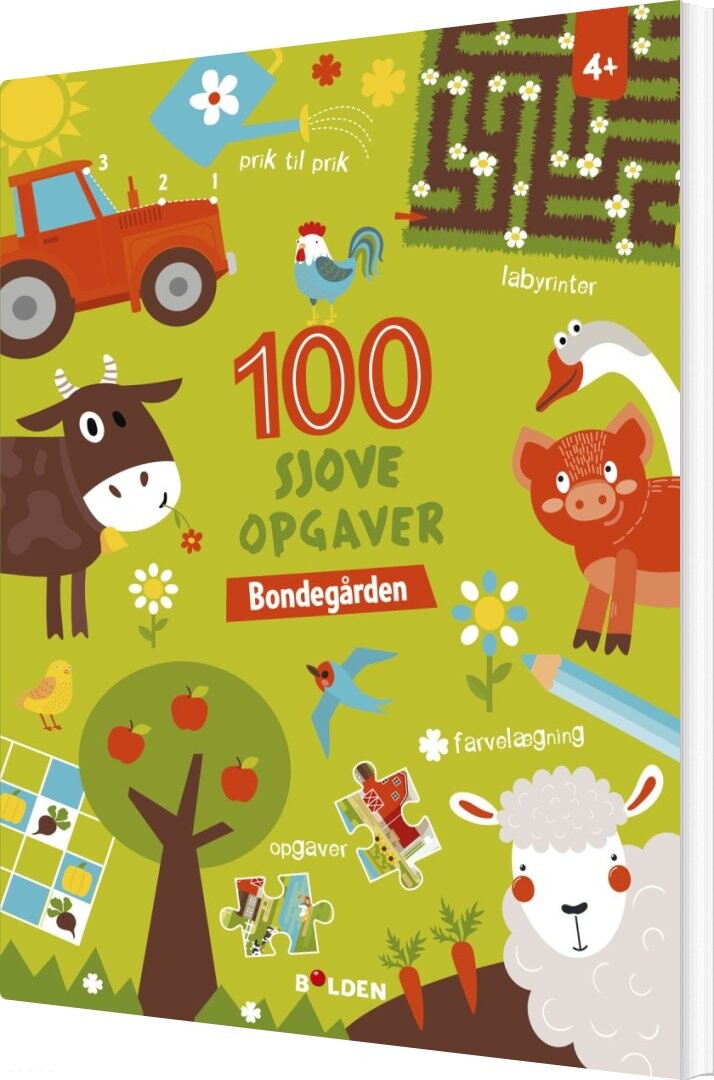 Billede af 100 Sjove Opgaver: Bondegården - Fra 4 år - Diverse - Bog