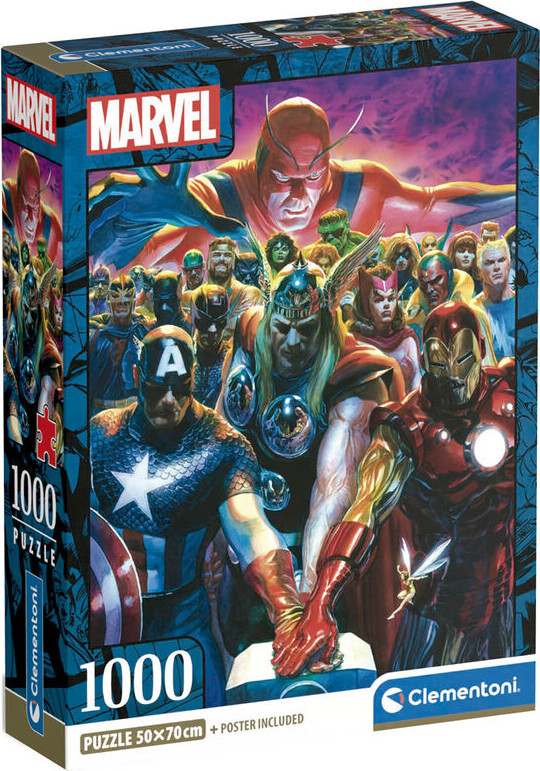 Se Avengers Puslespil - Marvel - 1000 Brikker - Clementoni hos Gucca.dk