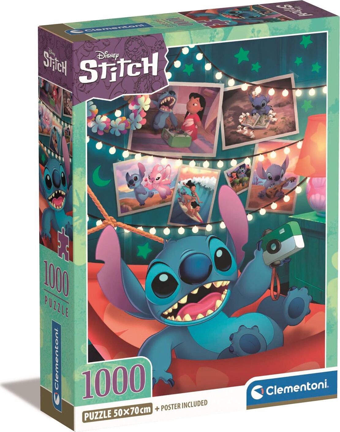Disney Puslespil - Stitch - 1000 Brikker - Clementoni