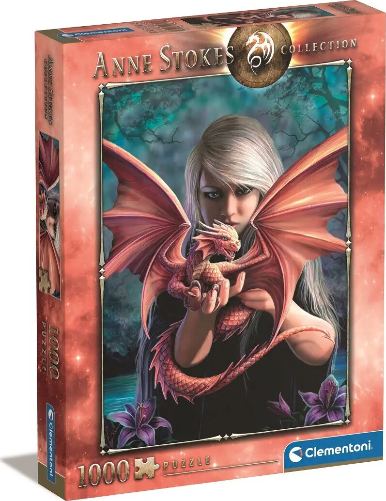 Clementoni Puslespil - Dragonkin - Anne Stokes - 1000 Brikker