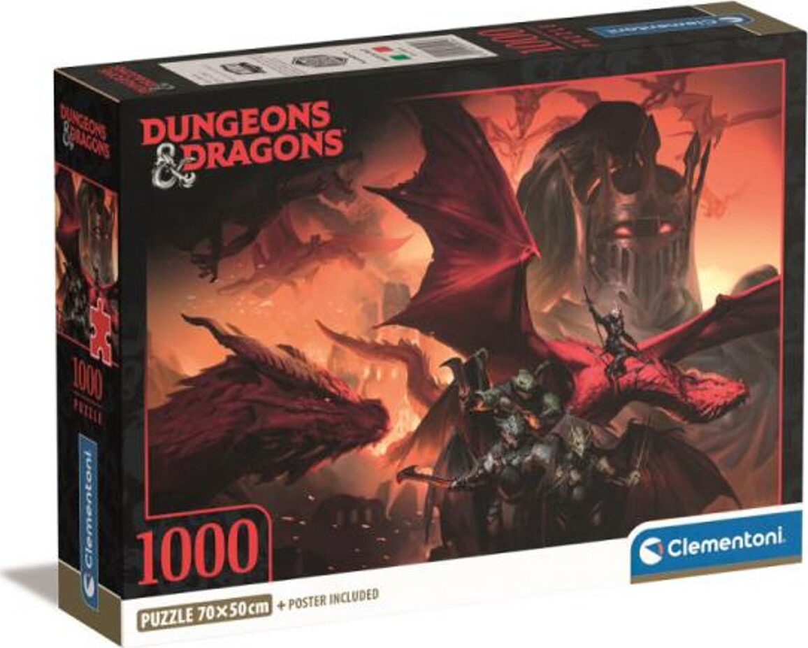 Clementoni Puslespil - Dungeons & Dragons - 1000 Brikker