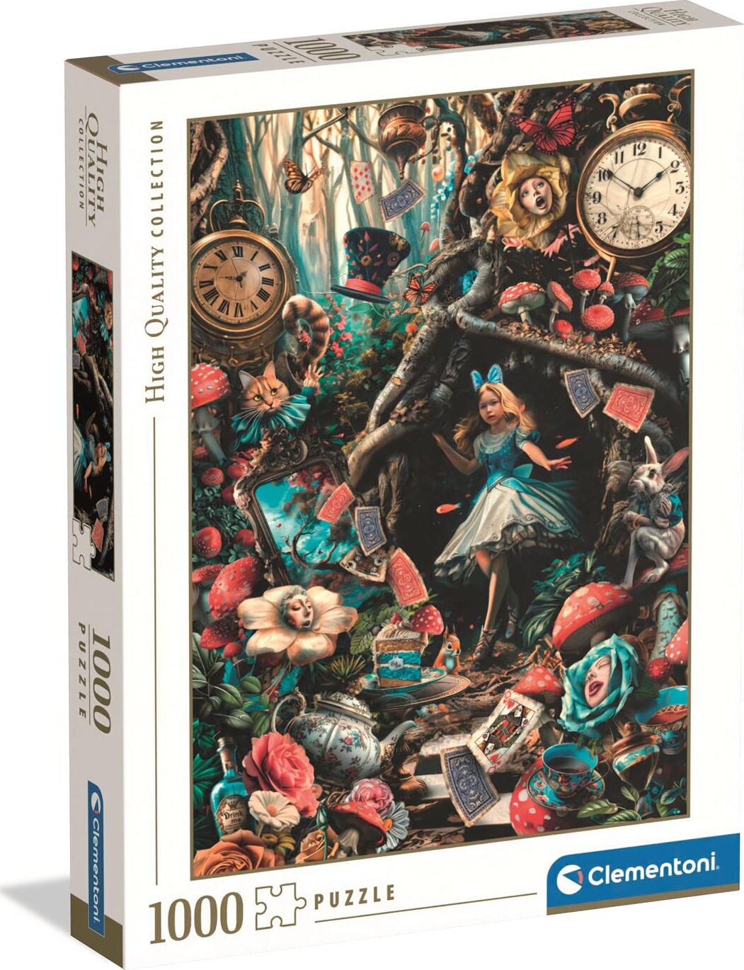 Clementoni Puslespil - Alice I Eventyrland - High Quality - 1000 Brikker