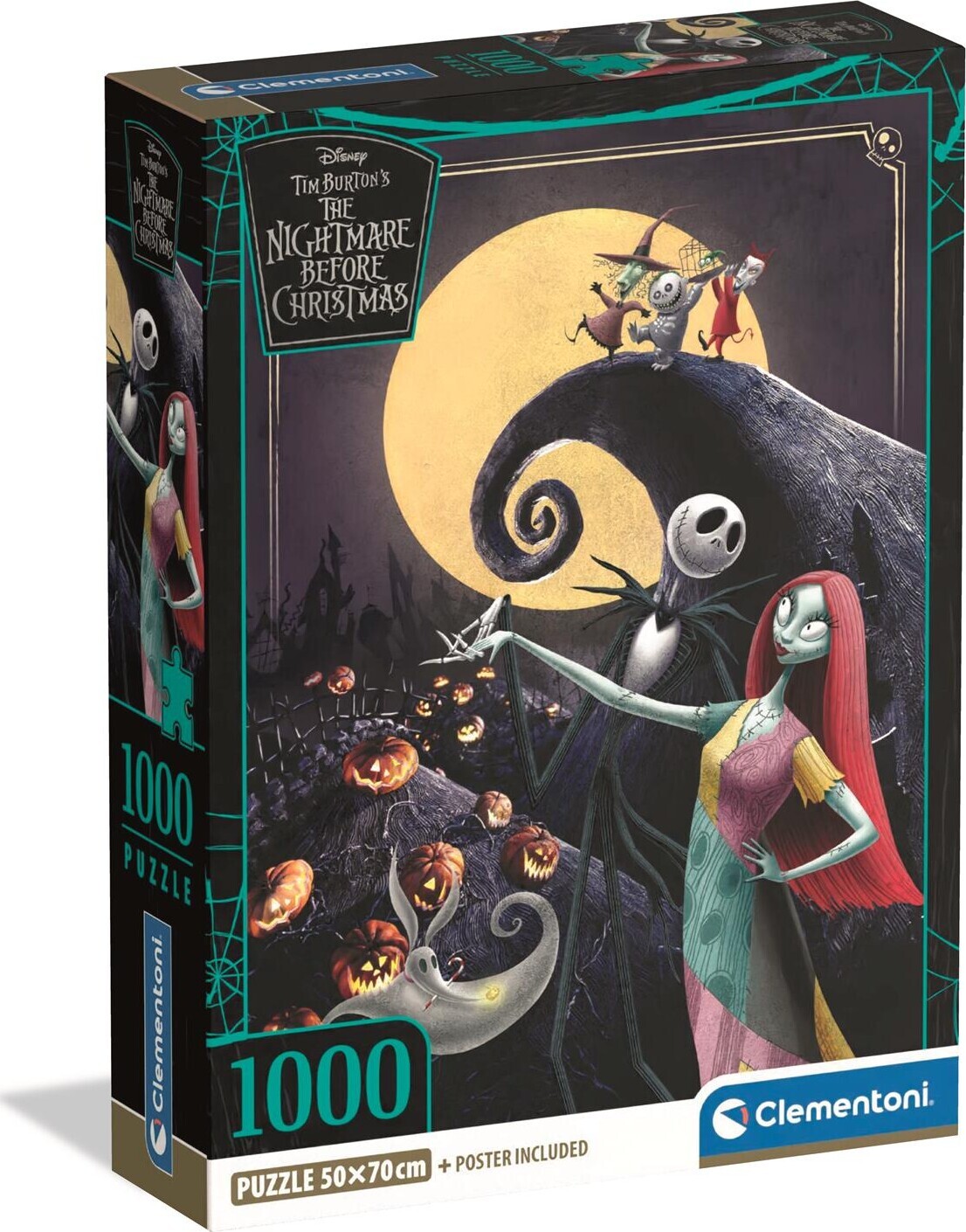 Disney Puslespil - Nightmare Before Xmas - High Quality - 1000 Brikker - Clementoni