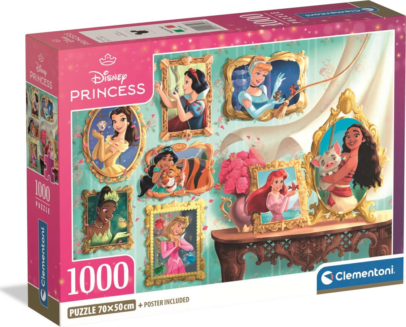 Disney Princess Puslespil - High Quality - 1000 Brikker - Clementoni