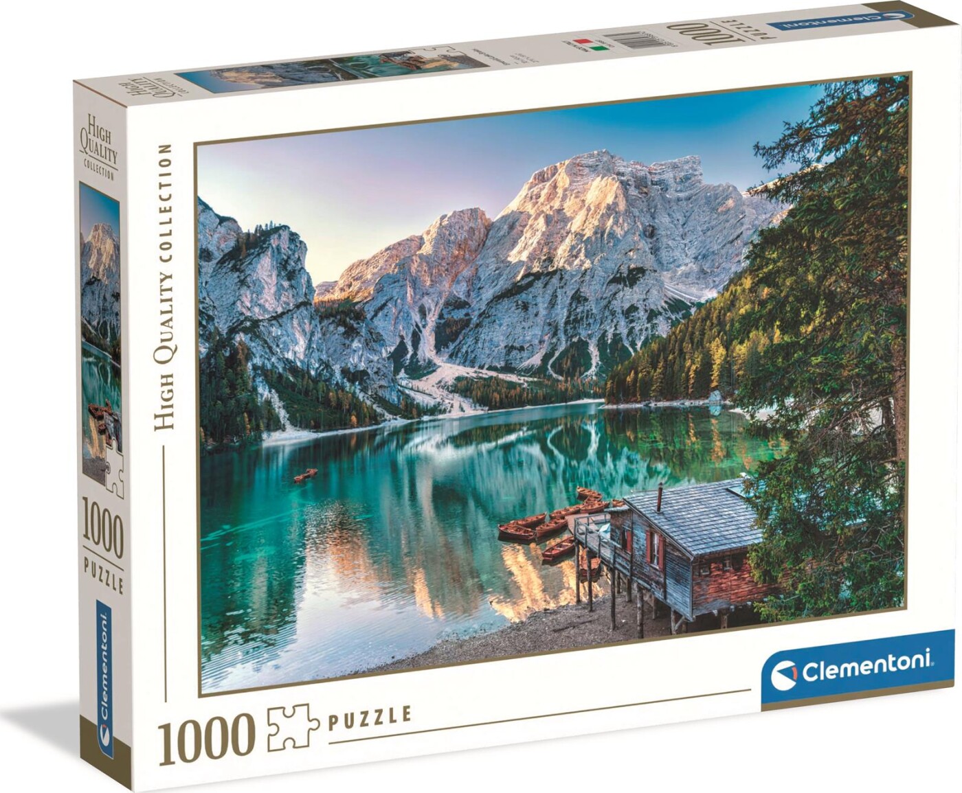 Clementoni Puslespil - Emerald Lake Braies - High Quality - 1000 Brikker