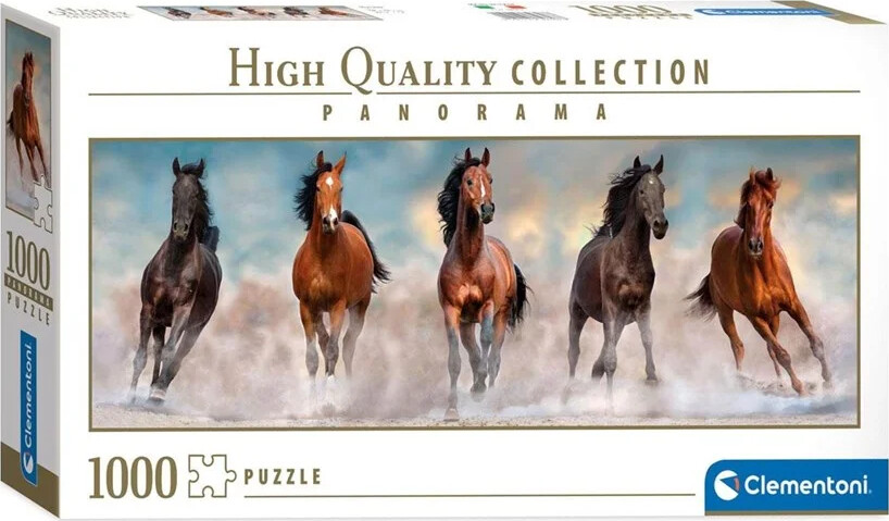 Heste Puslespil - High Quality Panorama - 1000 Brikker - Clementoni