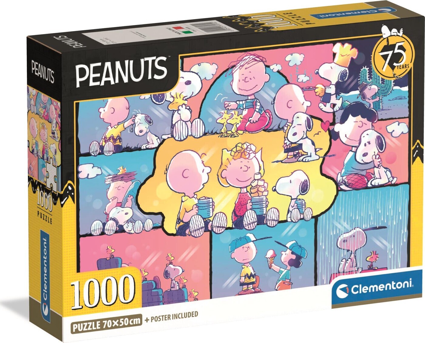 Clementoni Puslespil - Peanuts - High Quality - 1000 Brikker