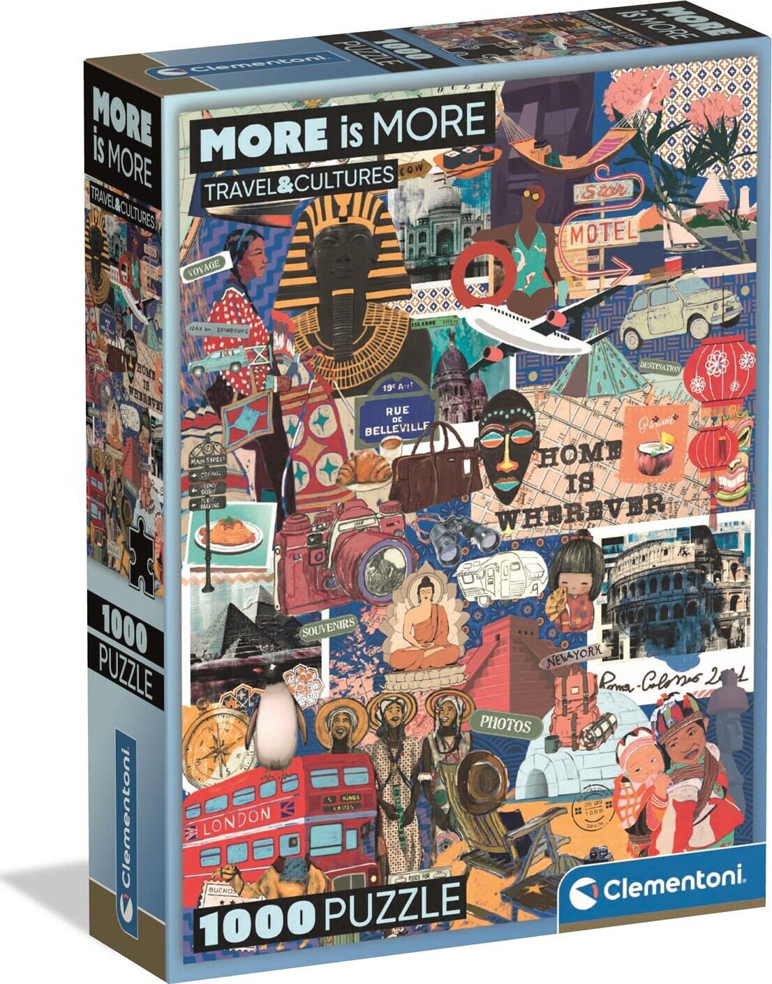 Clementoni Puzzle More Is More - Travel&Cultures 1000 pieces 2D Puslespil