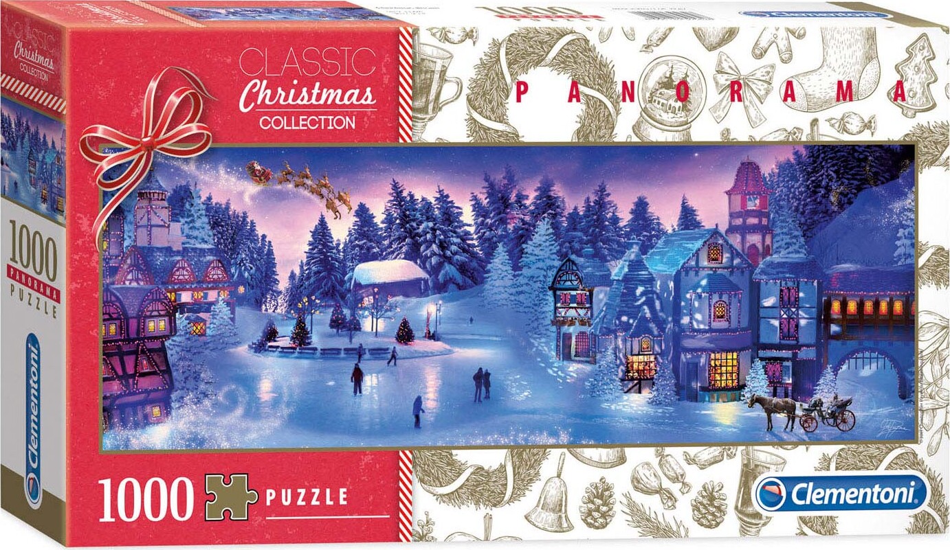 Clementoni Puslespil - Christmas - Panorama - 1000 Brikker