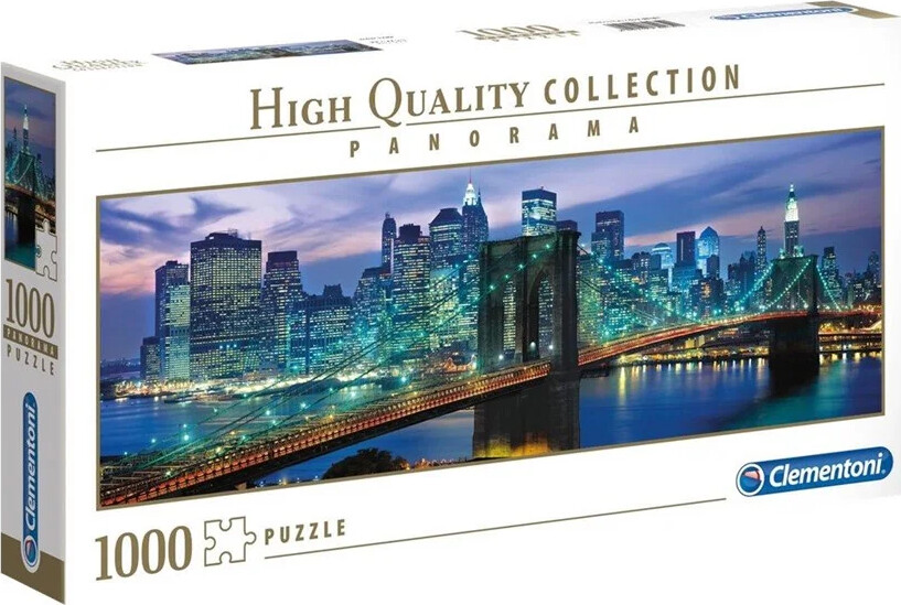 Clementoni Puslespil - Brooklyn Bridge - High Quality Panorama - 1000 Brikker