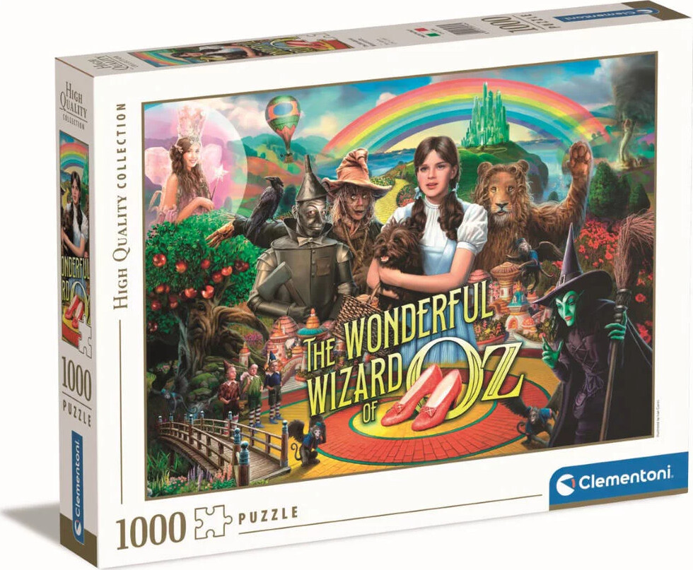 Clementoni Puslespil - The Wizard Of Oz - High Quality - 1000 Brikker