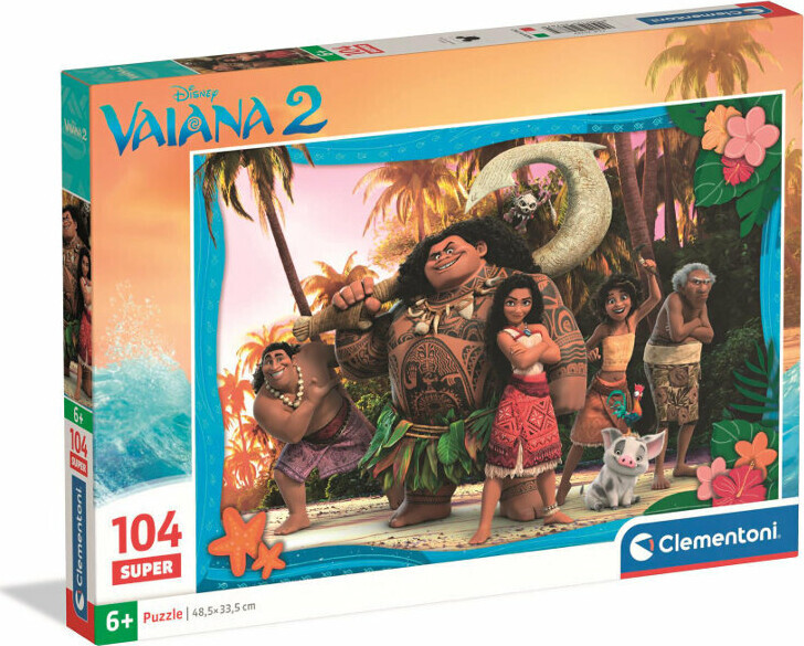 Disney Puslespil - Vaiana 2 - Super - 104 Brikker - Clementoni