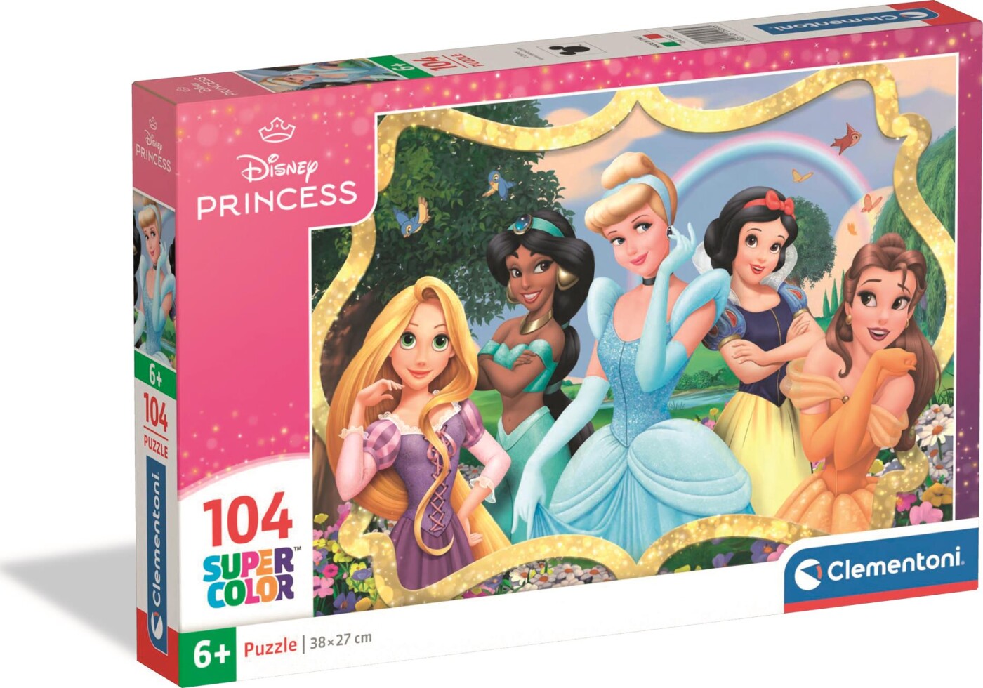 Disney Princess Puslespil - Super Color - 104 Brikker - Clementoni
