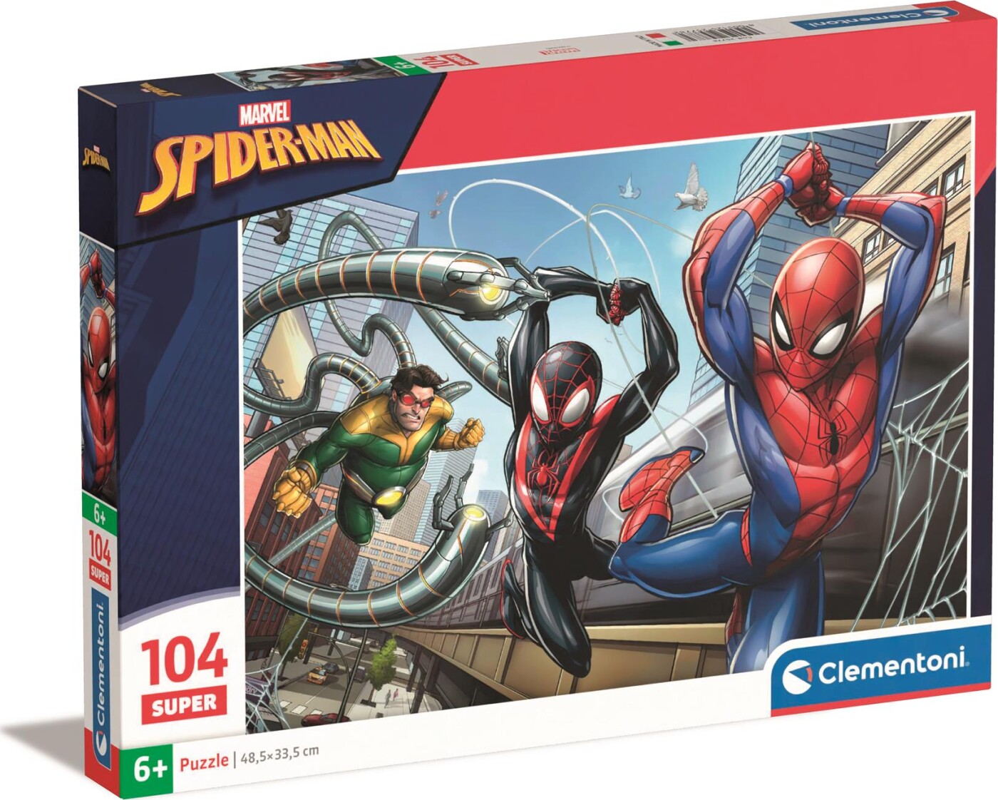 Se Spiderman Puslespil - Marvel - Super - 104 Brikker - Clementoni hos Gucca.dk