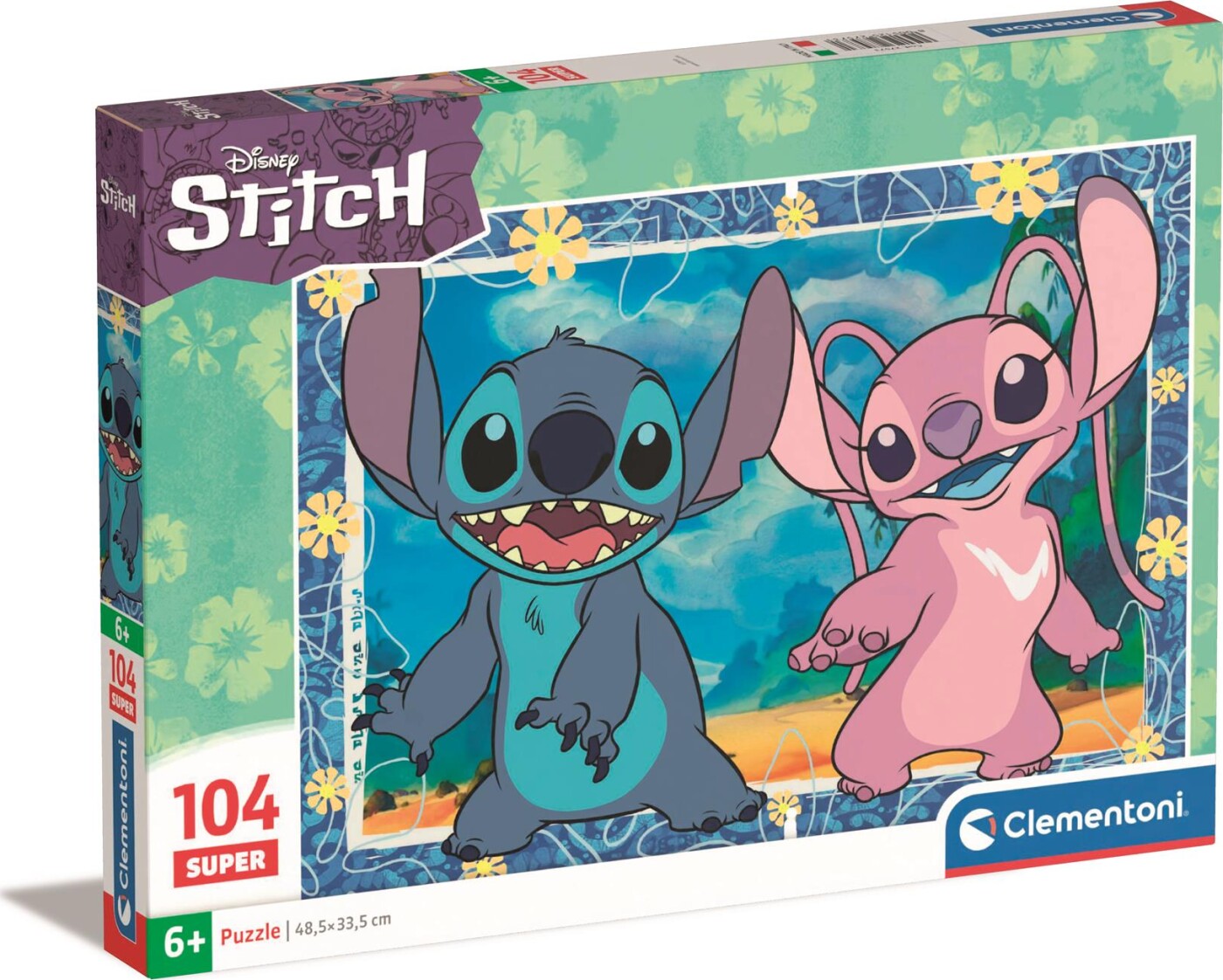 Disney Puslespil - Stitch - 104 Brikker - Clementoni