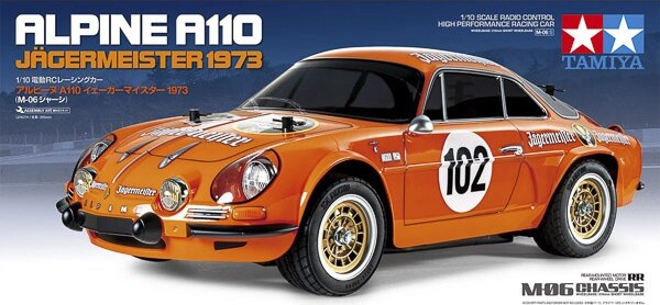 Billede af Tamiya - Rc Alpine A110 Jägermeister 1973 M-06 Fjernstyret Bil Byggesæt - 1:10 - 58708