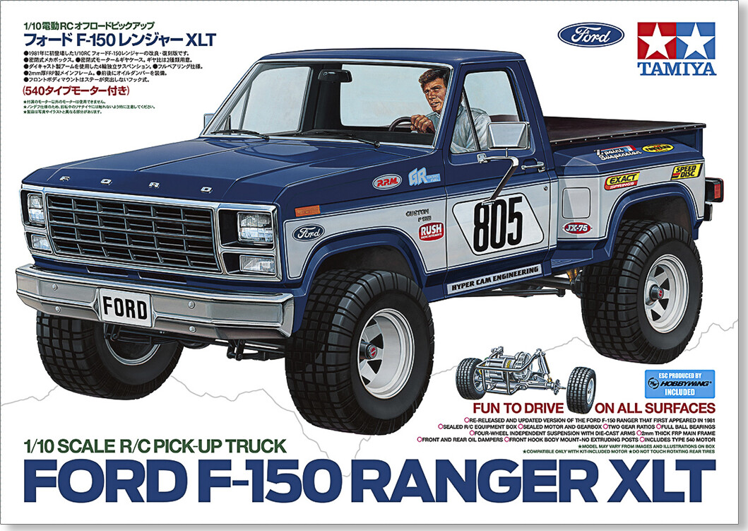 Tamiya 58759 - Rc Ford F-150 Ranger Xlt Bil Byggesæt - 1:10