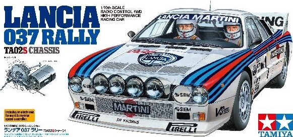 Tamiya - Lancia 037 Rally Ta02-s R/c Bil Byggesæt - 1/10 - 58654