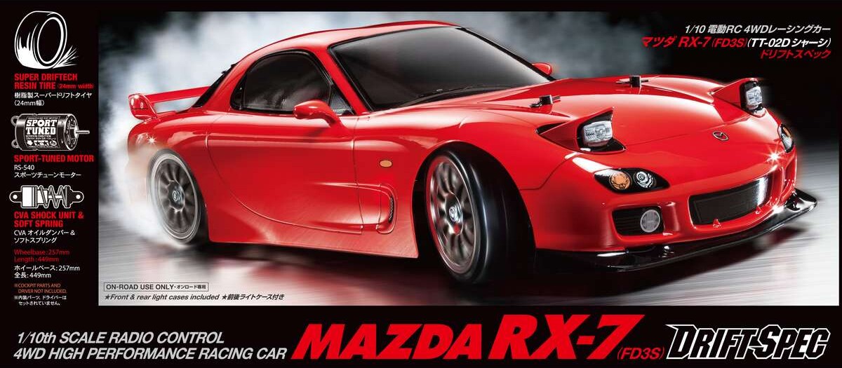 Tamiya 58648 - Rc Mazda Rx-7 Fd3s Drift Spec Tt-02d - 1:10