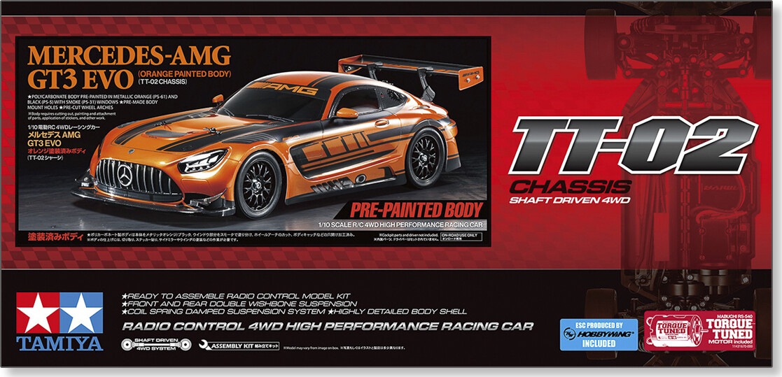 1/10 R/c Mercedes-amg Gt3 Evo (painted Body) Tt02 - 47519 - Tamiya