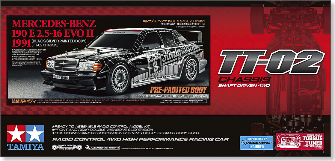 1/10 R/c Mercedes-benz 190 E 2.5-16 (painted Body) - 47525 - Tamiya