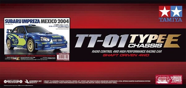 Se Tamiya - Rc Subaru Impreza Mexico 2004 Tt-01 Type-e Fjernstyret Bil Byggesæt - 1:10 - 47372 hos Gucca.dk
