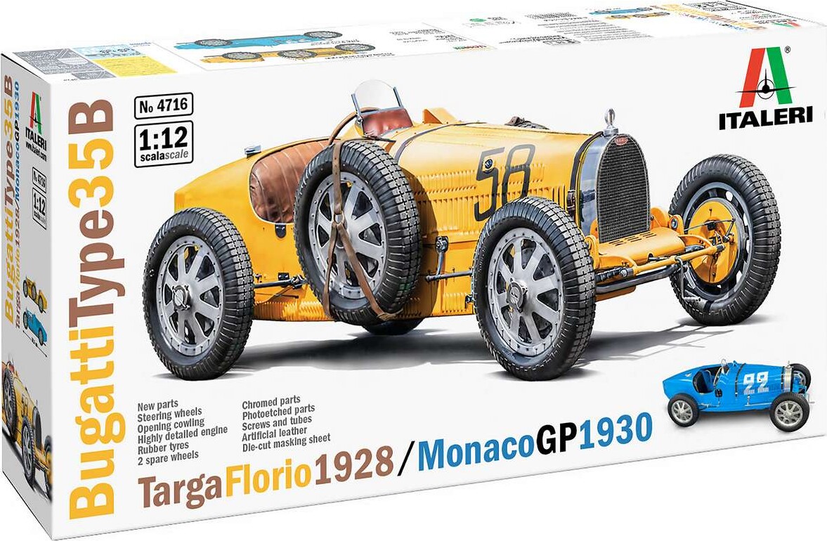 Italeri - Bugatti 35b - Targa Florio '28 - Monaco Gp '30 - 1:12 - 4716