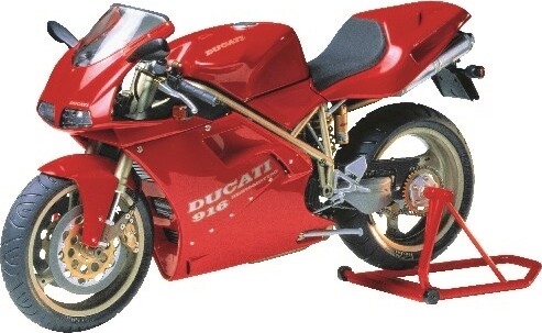 Se Tamiya - Ducati 916 Modelmotorcykel Byggesæt - 1:12 - 14068 hos Gucca.dk