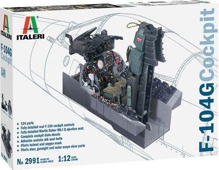 Italeri - F-104g Cockpit Byggest - 1:12 - 2991