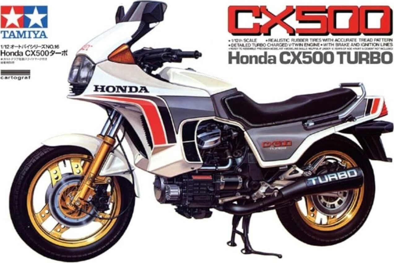 Billede af Tamiya - Honda Cx500 Turbo Motorcykel Byggesæt - 1:12 - 14016