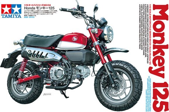 Tamiya - Honda Monkey 125 Motorcykel Byggesæt - 1:12 - 14134