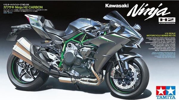 Tamiya - Kawasaki Ninja H2 Carbon Byggesæt - 1:12 - 14136