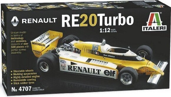 Italeri - Renault Re20 Turbo Racerbil Byggesæt - 1:12 - 4707